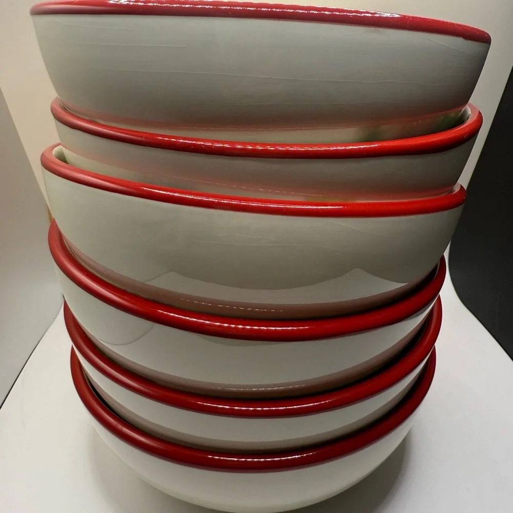 Williams Sonoma Christmas Carols Soup Bowls Set Of Six